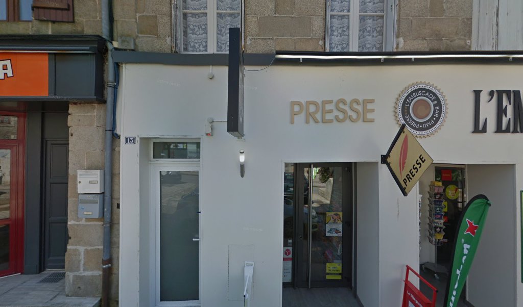 Retrouvez toutes les informations de contacts et horaires d&rsquo;ouverture pour Relais Pickup BAR PMU PRESSE L EMBUSCADE situé à Guemene sur scorff dans le département Morbihan (56). Pour effectuer envoyer vos colis (colissimo, chronopost, suivi colis), une gestion bancaire (banque [&hellip;]