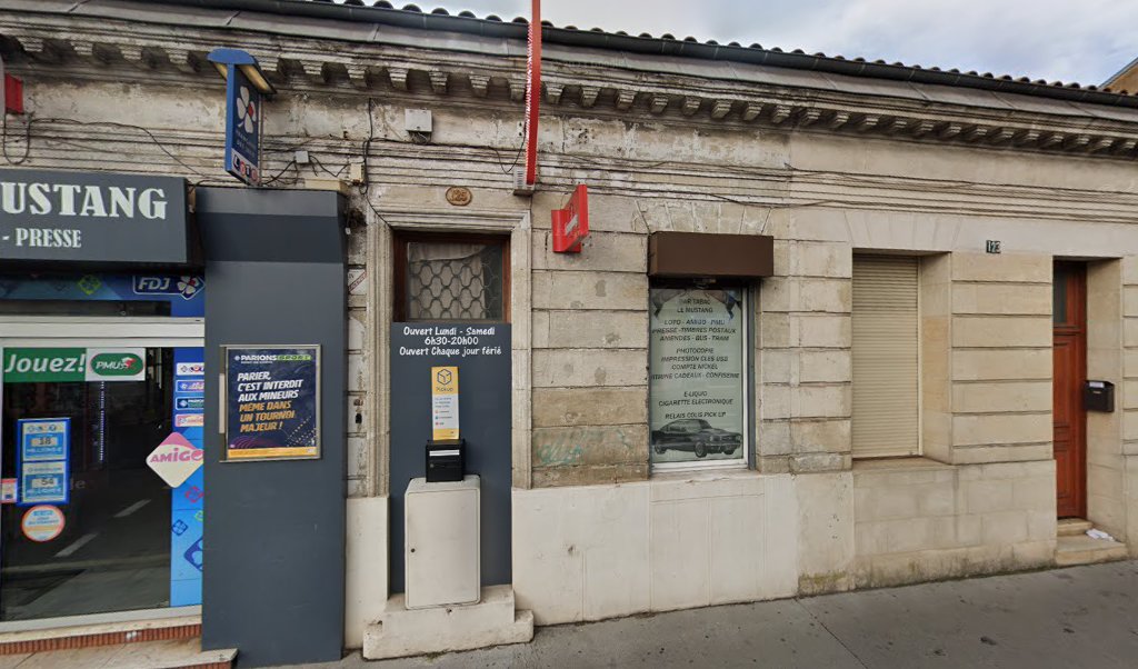 Retrouvez toutes les informations de contacts et horaires d&rsquo;ouverture pour Relais Pickup LE MUSTANG situé à Bordeaux dans le département Gironde (33). Pour effectuer envoyer vos colis (colissimo, chronopost, suivi colis), une gestion bancaire (banque postal, French Bank), votre courrier [&hellip;]